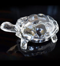 Crystal glass turtle-tortoise for Feng Shui and Vastu