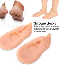 Silicone gel socks for cracked heels and moisturizing