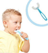 Comfortable large toothbrush for kids, U-shaped design