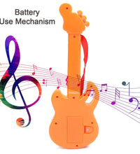 Colorful mini guitar, perfect for creating cheerful tunes