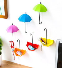 Umbrella-shaped key holder in bright colors