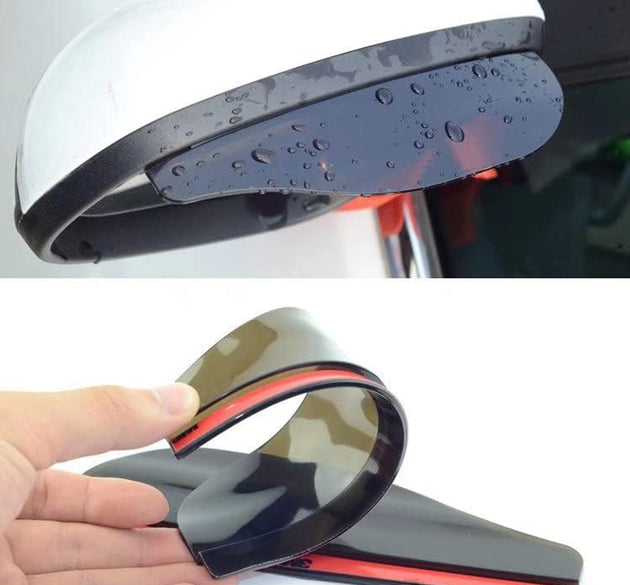 1 Pair Mirror Rain Protector Car Rearview Mirror Rain Blades Car Back Mirror Eyebrow Rain Cover Car Rearview Mirror Eyebrow Covers Flexible Protection Rainproof Decoration Accessories (2 Pcs set)