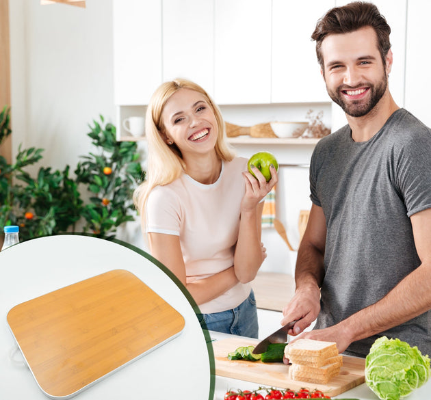 Large wooden chopping board for kitchen use