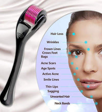 Facial derma roller for skin polishing and scar removal