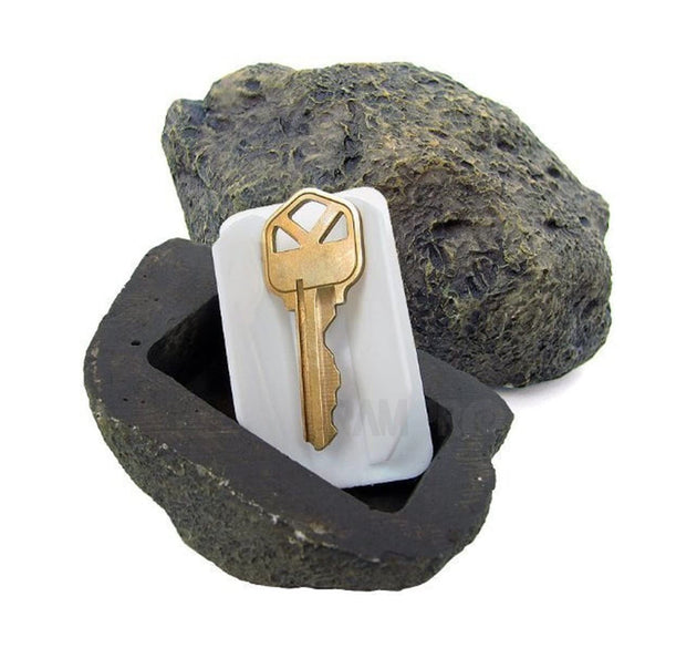 Hide a Key Outside Rock Looks Like a Real Rock - Weatherproof Rock Key Perfect for Emergencies - Fake Rock Key Hider Outside Decorative (1 Pc)