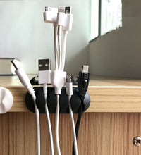 Cable clips for desk organization