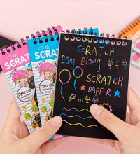 Colorful scratch paper book for kids, 10 sheets