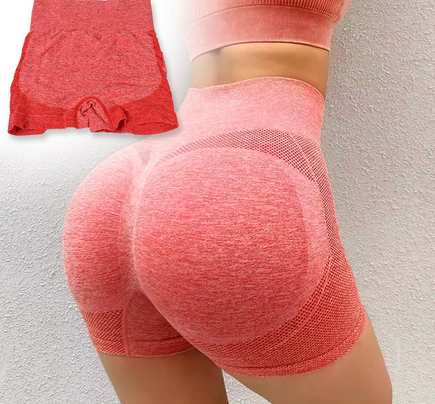 High Elastic Peach hip Lifting Yoga Shorts Women's Running Sports High Fitness Athletic Waist Yoga Workout Yoga Pants / Shorts Elastic Dress Soft Yoga Pants / Shorts