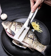 Multifunctional BBQ tongs with stainless steel clip clamp