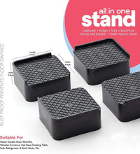 Heavy-duty base stands for cupboard and sofa, set of 4 pieces.