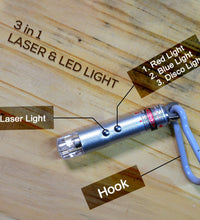 Laser light with LED flashlight and torch keychain