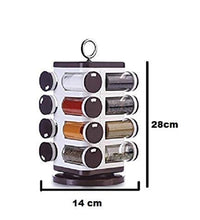 Revolving spice rack by Ganesh, 16 plastic dispensers, 100 ml each.