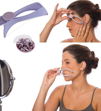 Complete hair removal kit including the machine and accessories.