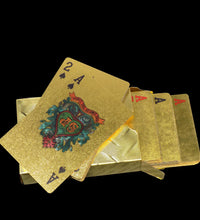 Golden poker cards with a sophisticated design