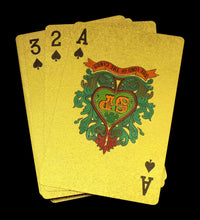 Elegant gold poker cards with a premium finish