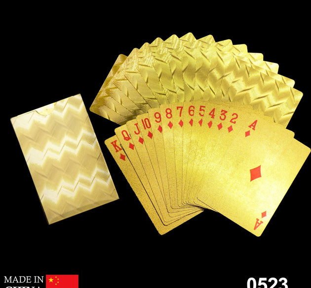 Gold plated poker cards, luxurious and stylish