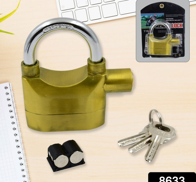 Security Alarm Metallic Lock System with 3 Keys (1 Set / Mix Color)