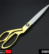 High-quality cloth cutting scissors with gold plating.