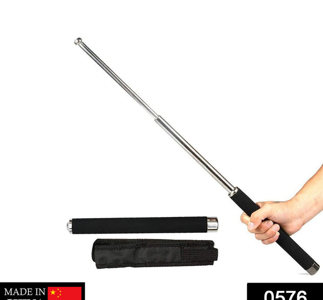 Collapsible self-defense stick extended