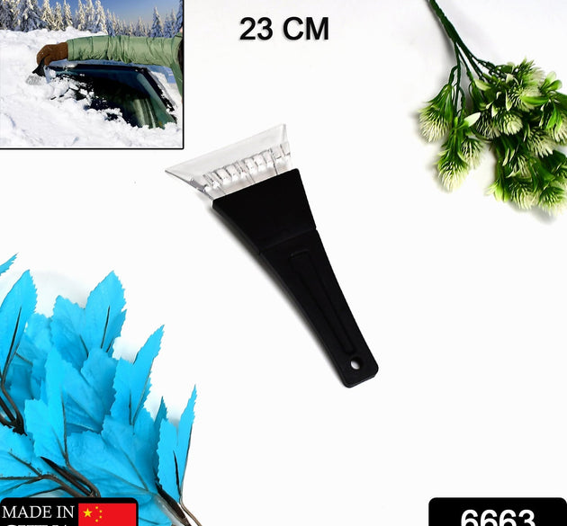 Ice scraper with window for cars, clears frost easily