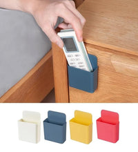 Wall-mounted storage case with charging port.