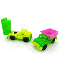 Dumper truck toy with moving dump bed