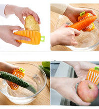 Non-toxic carrot-shaped vegetable brush for cleaning potatoes