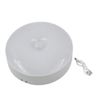 8 LED round motion sensor light, ideal for closets and hallways.