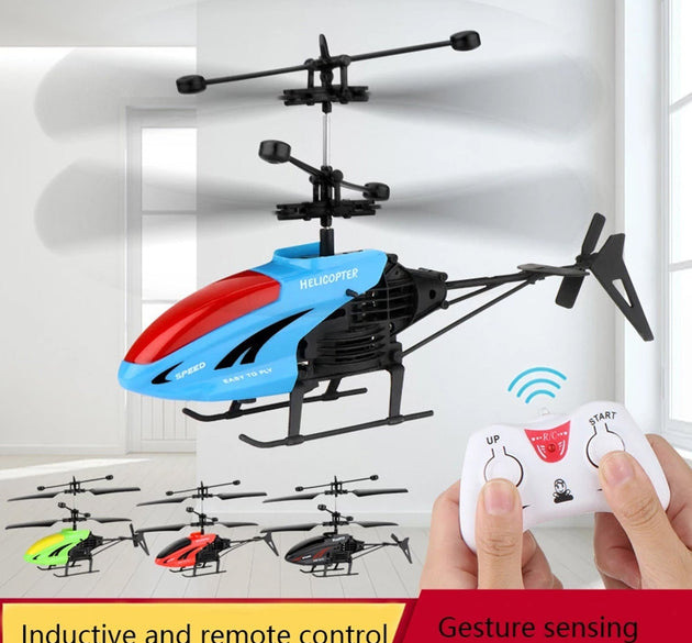 Remote control helicopter in red