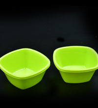 Square plastic bowl set for kitchen, pack of 4.