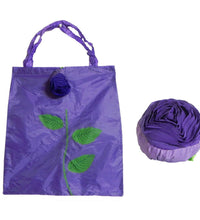 Foldable eco bag with rose design for shopping