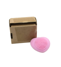 Exfoliating facial scrubber in a heart shape, waterproof design