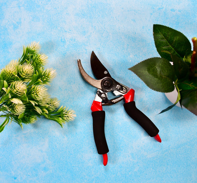 21cm red garden shears, sharp cutter for pruning