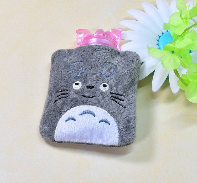 Totoro Cartoon Small Hot Water Bag with Cover for Pain Relief