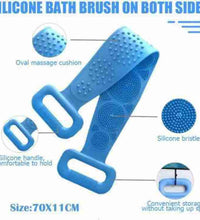 Back scrubber with silicone material