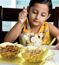 Apple-shaped dinnerware serving set, includes bowl, spoon, and tray