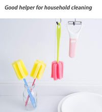 Cleaning tool with sponge head for kitchen and household use