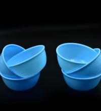 Microwave-safe plastic bowls, set of 6, unbreakable.