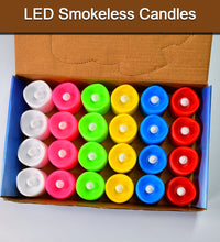 Pack of multicolor LED tealight candles