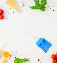 Silicone spatula and pastry brush for cooking