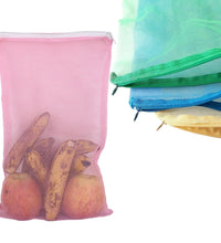 Durable zip net fridge bags in multicolour