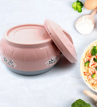 Insulated casserole box with floral design for temperature retention