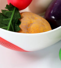 Bowl and strainer set for washing fruits and noodles