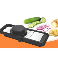 Black/silver adjustable slicer, Ganesh, plastic, 1-piece.