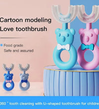 Kids U-Shaped Toothbrush with Baby Bear Handle