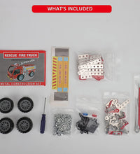 Metal Construction Fire Truck Kit for Kids