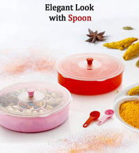 Masala and dry-fruit box with integrated spoon