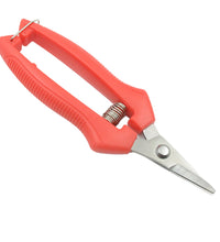 Sturdy trimming scissors with stainless steel blades, for gardening and plant care.