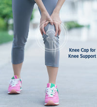 Knee support cap in grey