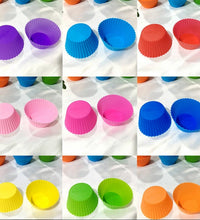 Durable silicone cupcake mould, perfect for baking.